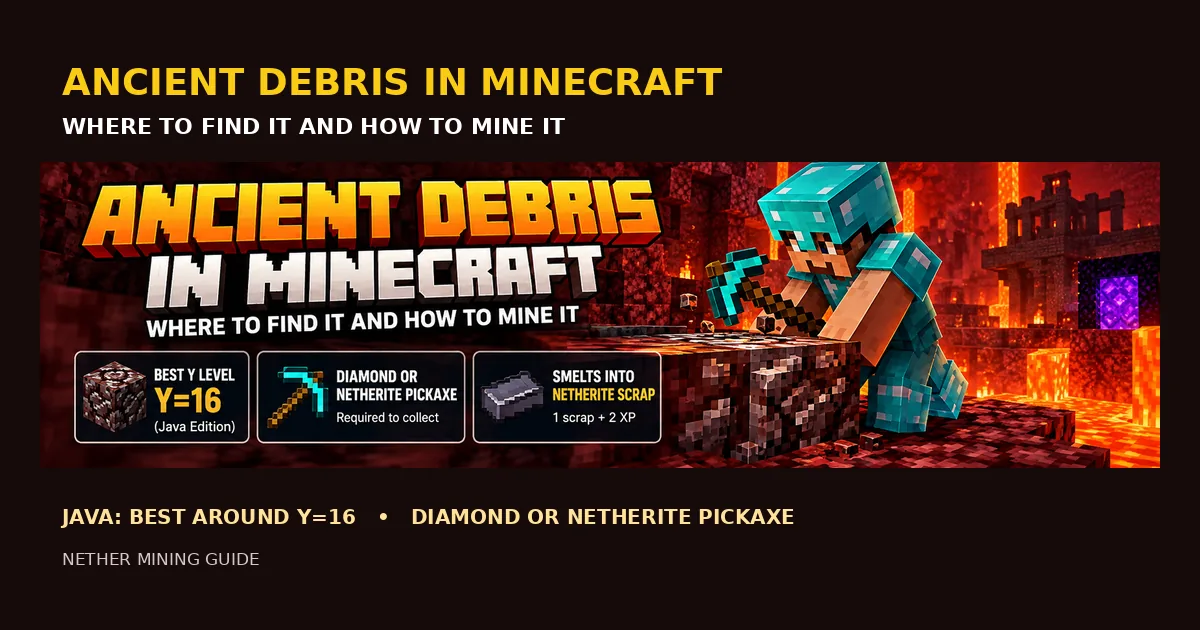 Ancient Debris in Minecraft: Where to Find It and How to Mine It