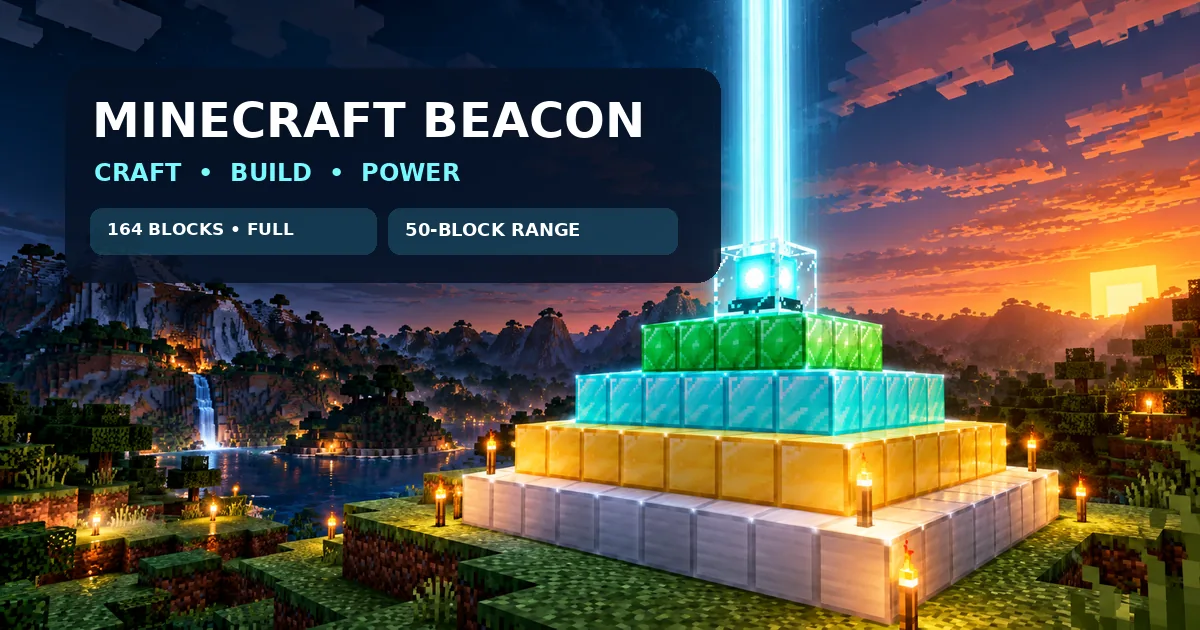Beacon Minecraft: How to Craft, Build and Power One