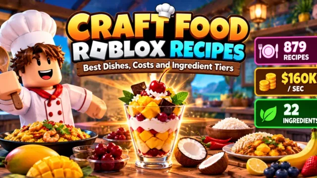 Craft Food Roblox Recipes: Best Dishes, Costs and Ingredient Tiers