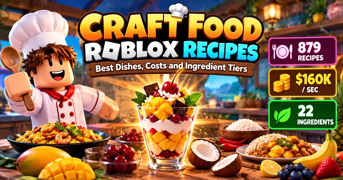 Craft Food Roblox Recipes: Best Dishes, Costs and Ingredient Tiers