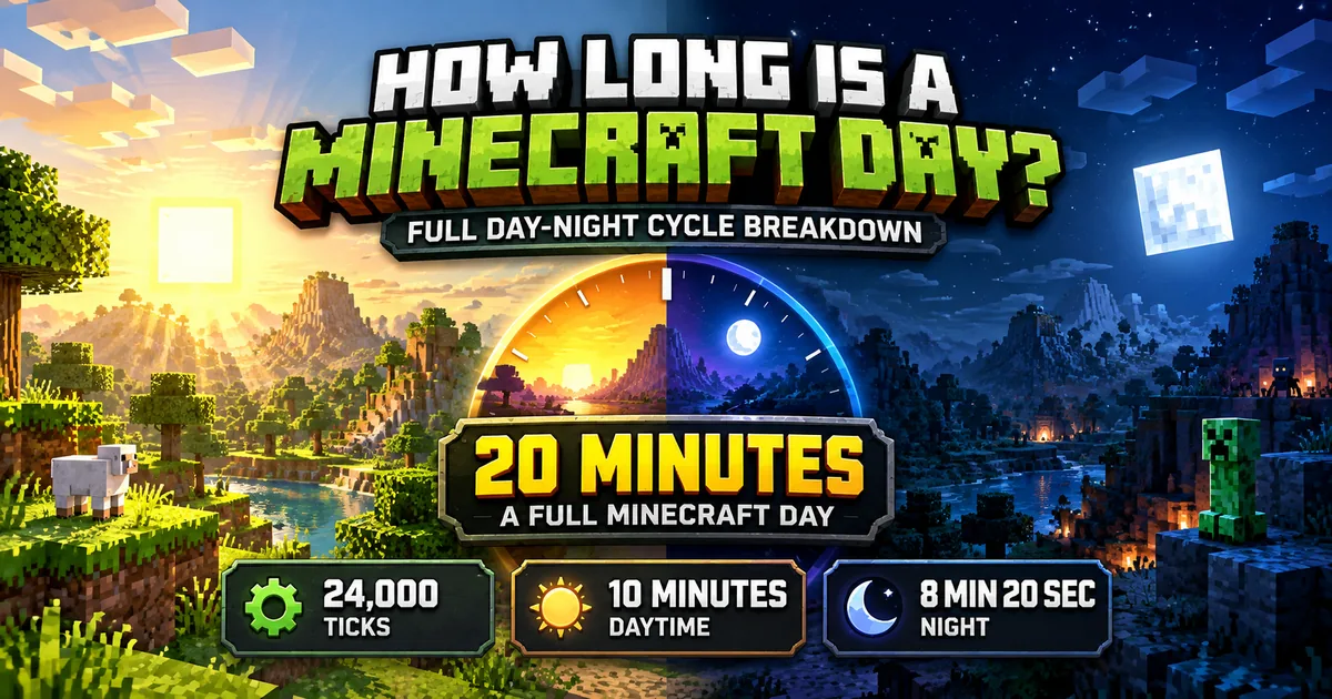 How Long Is a Minecraft Day? Full Day-Night Cycle Breakdown