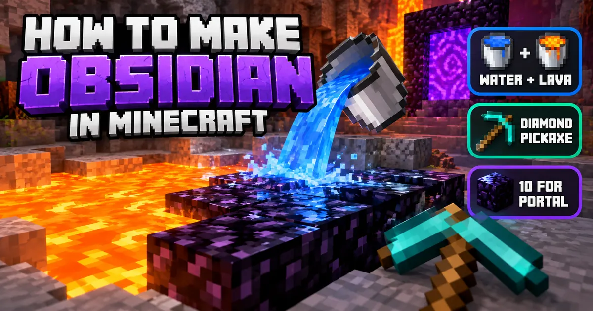 How to Make Obsidian in Minecraft