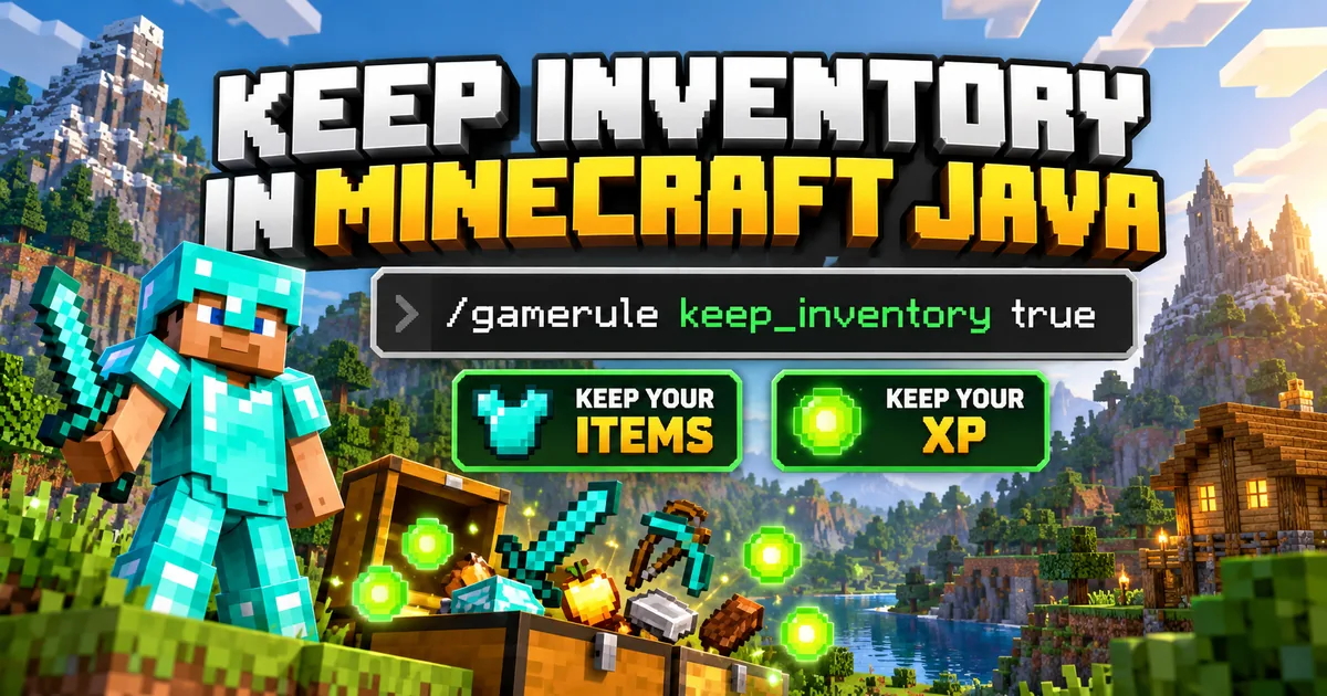 How to Turn On Keep Inventory in Minecraft Java
