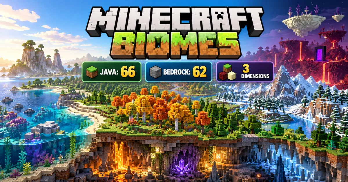 Minecraft Biomes: Every Biome in Java 26.3 and Bedrock 26.50