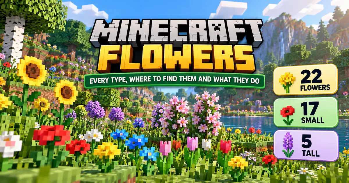 Minecraft Flowers: Every Type, Where to Find Them and What They Do