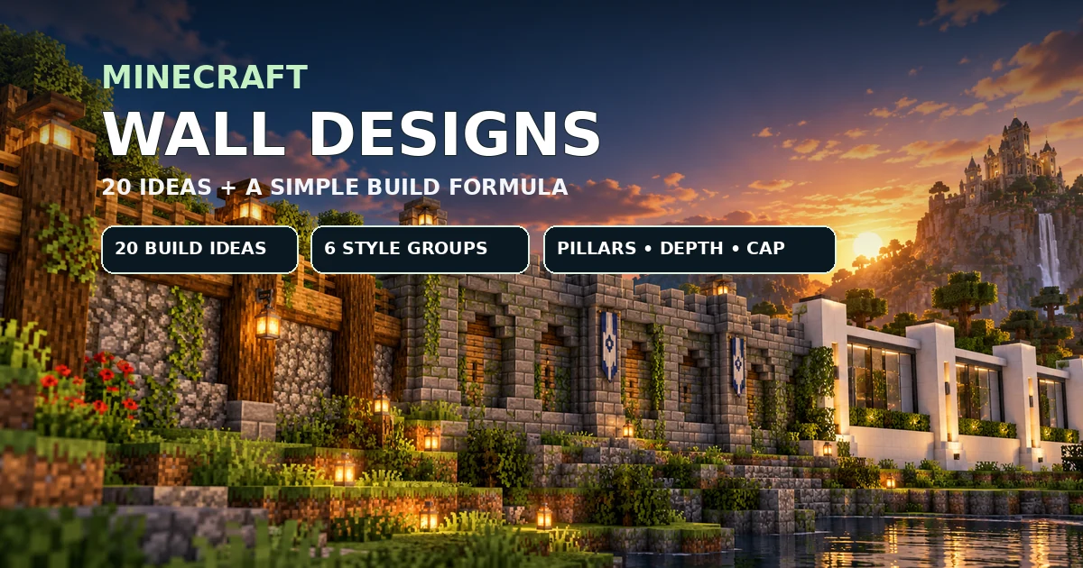 Minecraft Wall Designs: 20 Ideas and a Formula That Works
