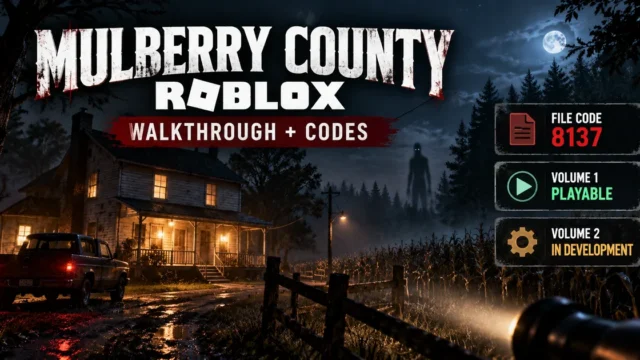Mulberry County Roblox: Walkthrough, Codes and Volume 2 Status