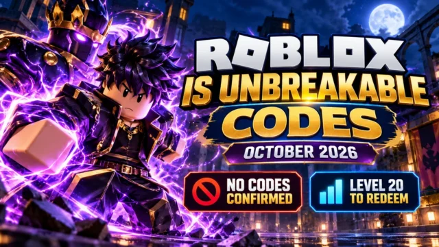 Roblox Is Unbreakable Codes (October 2026)